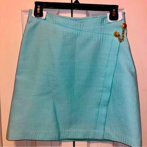 J. McLaughlin Cotton Piquet Skirt With Chain Details